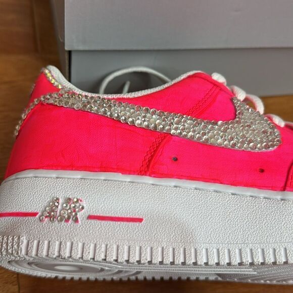 NIB Nike AF1 Custom Bling Nike Air Sneakers Bedazzled Crystallized size 7 - Picture 6 of 12
